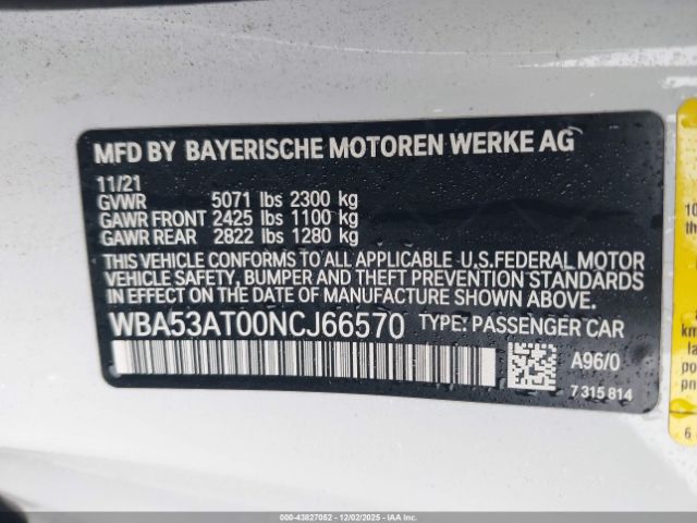 2022 BMW M440I WBA53AT00NCJ66570 Photo 8