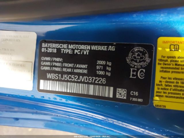 2018 BMW M2 WBS1J5C52JVD37226 Photo 8