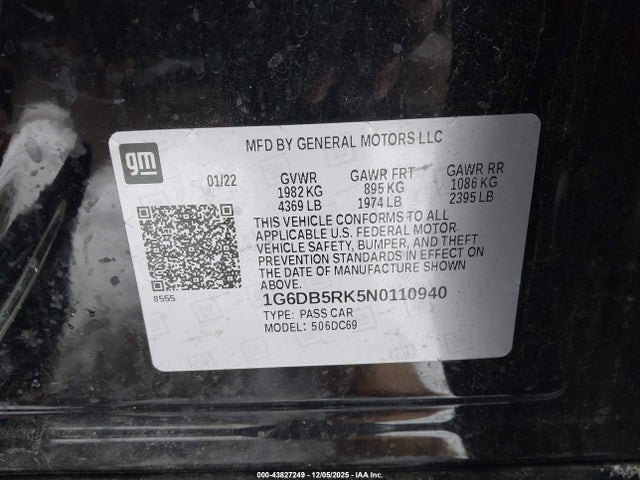 2022 CADILLAC CT4 1G6DB5RK5N0110940 Photo 8