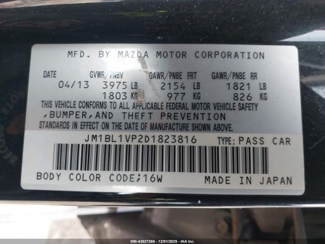 2013 MAZDA MAZDA3 JM1BL1VP2D1823816 Photo 8