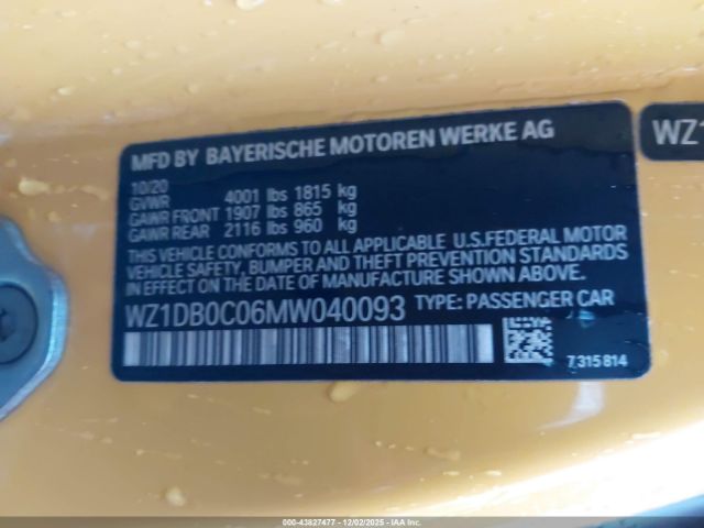 2021 TOYOTA GR SUPRA WZ1DB0C06MW040093 Photo 8