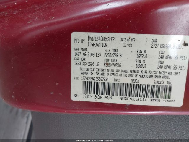 2006 MITSUBISHI RAIDER 1Z7HC32N26S567834 Photo 8