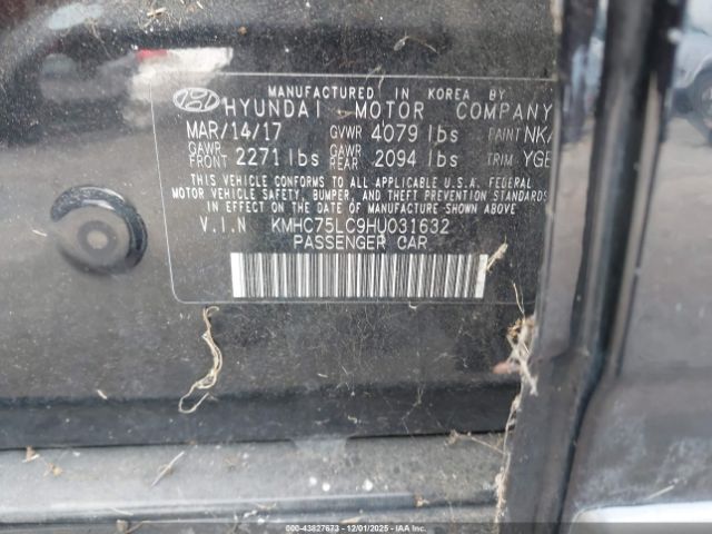 2017 HYUNDAI IONIQ HYBRID KMHC75LC9HU031632 Photo 8