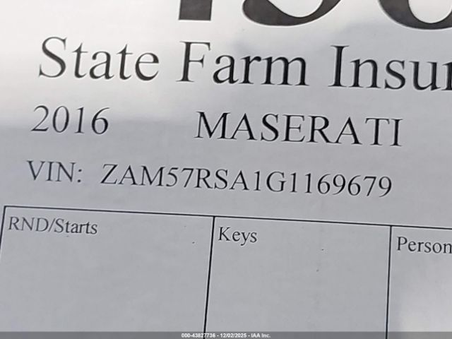 2016 MASERATI GHIBLI ZAM57RSA1G1169679 Photo 8