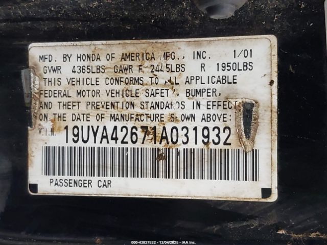 2001 ACURA CL 19UYA42671A031932 Photo 8