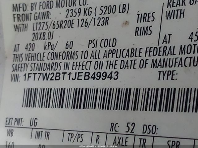 2018 FORD F-250 1FT7W2BT1JEB49943 Photo 8
