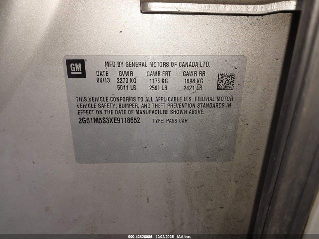 2014 CADILLAC XTS 2G61M5S3XE9118652 Photo 8