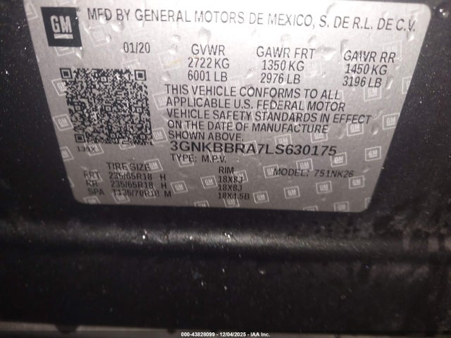 2020 CHEVROLET BLAZER 3GNKBBRA7LS630175 Photo 8