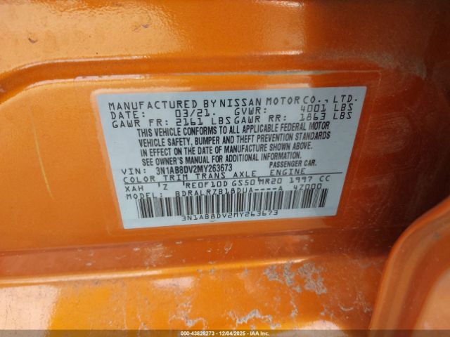 2021 NISSAN SENTRA 3N1AB8DV2MY263673 Photo 8