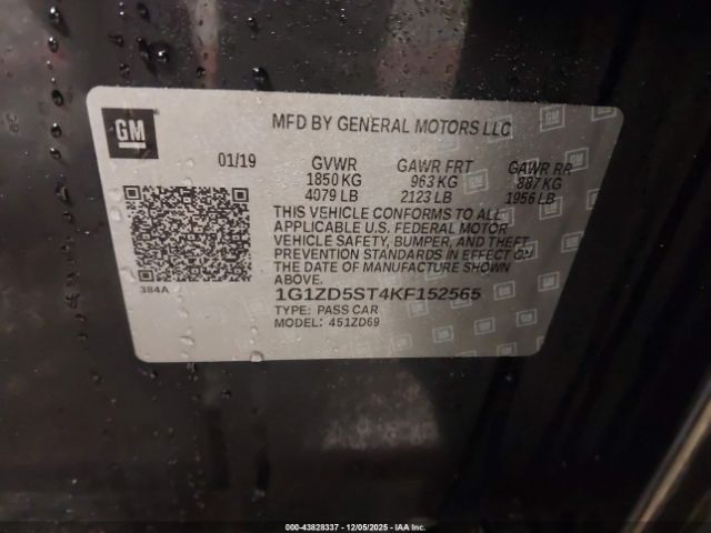 2019 CHEVROLET MALIBU 1G1ZD5ST4KF152565 Photo 8