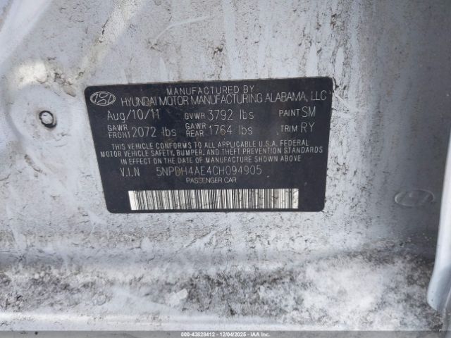 2012 HYUNDAI ELANTRA 5NPDH4AE4CH094905 Photo 8