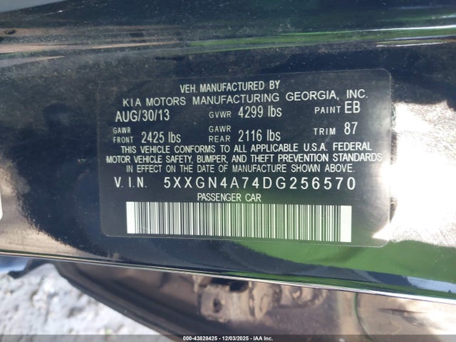 2013 KIA OPTIMA 5XXGN4A74DG256570 Photo 8