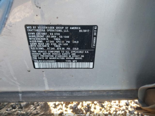 2018 VOLKSWAGEN ATLAS 1V2LR2CAXJC508851 Photo 8