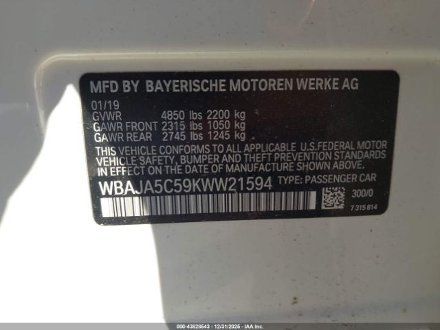 2019 BMW 530I WBAJA5C59KWW21594 Photo 8