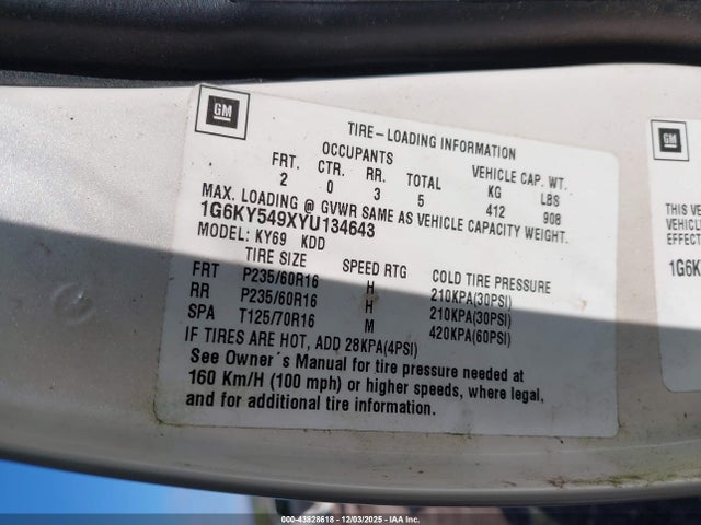 2000 CADILLAC SEVILLE 1G6KY549XYU134643 Photo 8