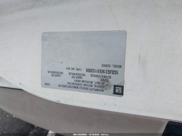 Продаж на аукціоні авто 2009 Gmc Savana Cutaway Work Van, vin: 1GDJG31KX91123809, номер лоту: 43828692