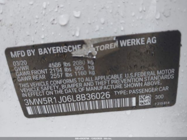 2020 BMW 330I 3MW5R1J06L8B36026 Photo 8