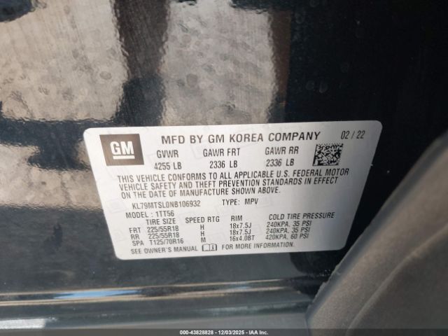 2022 CHEVROLET TRAILBLAZER KL79MTSL0NB106932 Photo 8