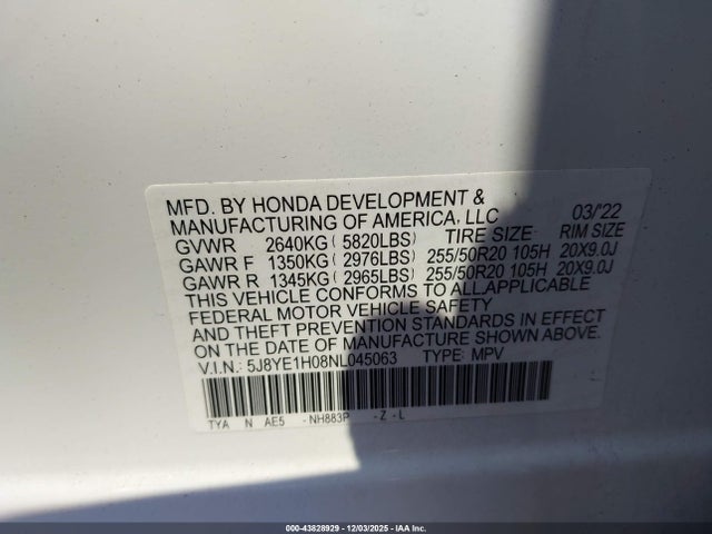 2022 ACURA MDX 5J8YE1H08NL045063 Photo 8