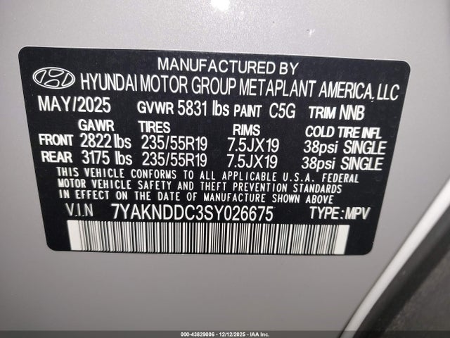 Hyundai Ioniq 5 Sel 2025 7YAKNDDC3SY026675 Image 9