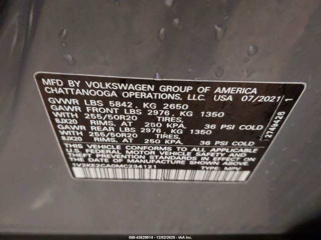 2021 VOLKSWAGEN ATLAS CROSS SPORT 1V2KE2CA0MC234121 Photo 8
