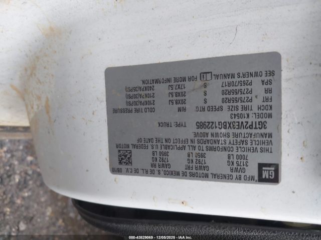 2011 GMC SIERRA 1500 3GTP2VE3XBG122985 Photo 8