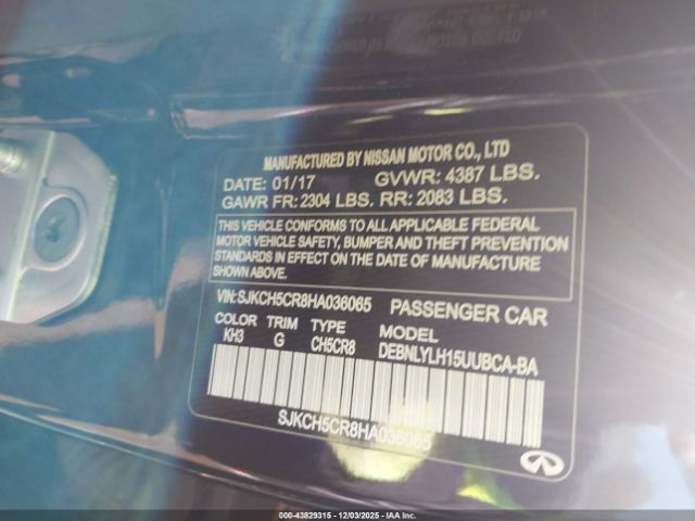 2017 INFINITI QX30 SJKCH5CR8HA036065 Photo 8