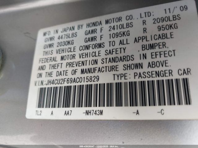 2010 ACURA TSX JH4CU2F69AC015829 Photo 8