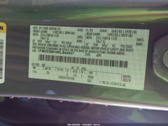 2024 FORD BRONCO 1FMDE8BH4RLB44937 Photo 8