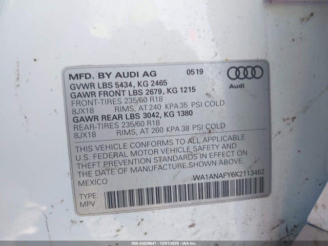 2019 AUDI Q5 WA1ANAFY6K2113462 Photo 8