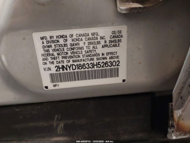 2003 ACURA MDX 2HNYD18633H526302 Photo 8
