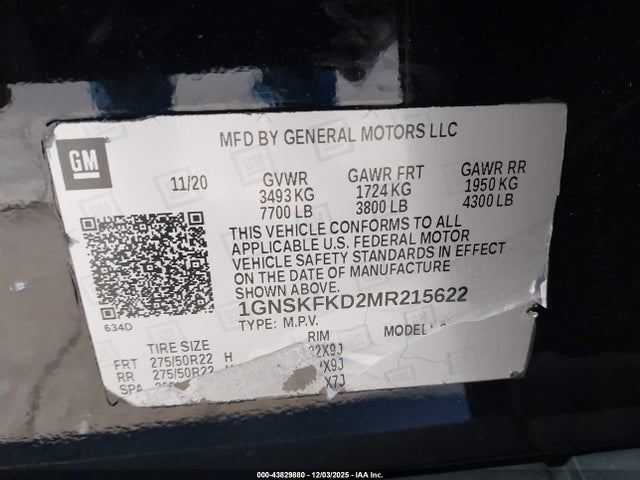 Chevrolet Suburban 4wd Premier 2021 1GNSKFKD2MR215622 Image 9