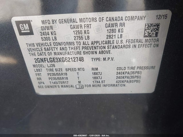 2016 CHEVROLET EQUINOX 2GNFLGE3XG6212748 Photo 8