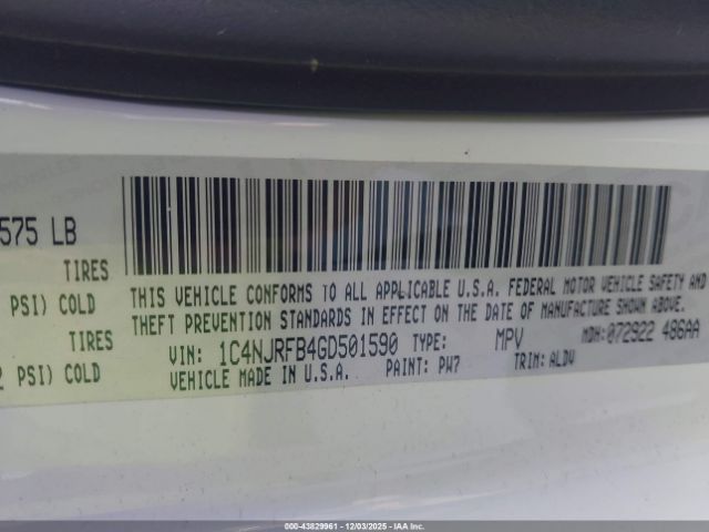 2016 JEEP PATRIOT 1C4NJRFB4GD501590 Photo 8