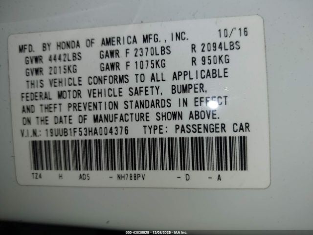 2017 ACURA TLX 19UUB1F53HA004376 Photo 8