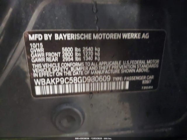 2016 BMW 550I WBAKP9C58GD980609 Photo 8