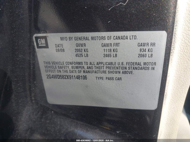 2009 BUICK LACROSSE 2G4WD582X91148106 Photo 8