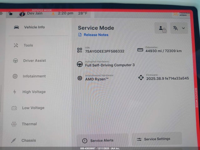 2023 TESLA MODEL Y 7SAYGDEE3PF586332 Photo 6