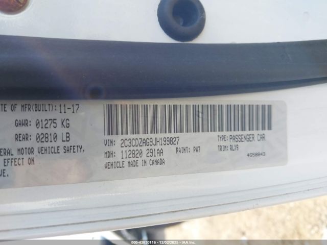 2018 DODGE CHALLENGER 2C3CDZAG9JH199827 Photo 8