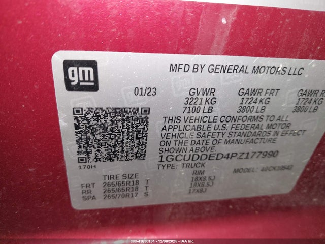 2023 CHEVROLET SILVERADO 1500 1GCUDDED4PZ177990 Photo 8