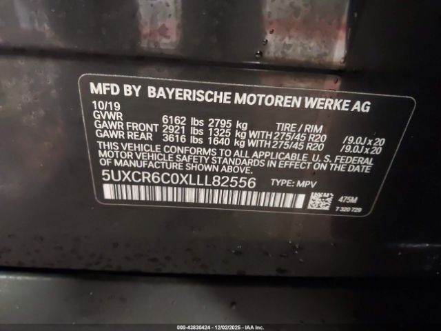 2020 BMW X5 5UXCR6C0XLLL82556 Photo 8
