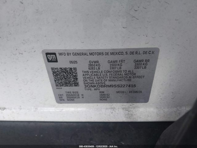 2025 CHEVROLET BLAZER EV 3GNKDBRM9SS227415 Photo 8