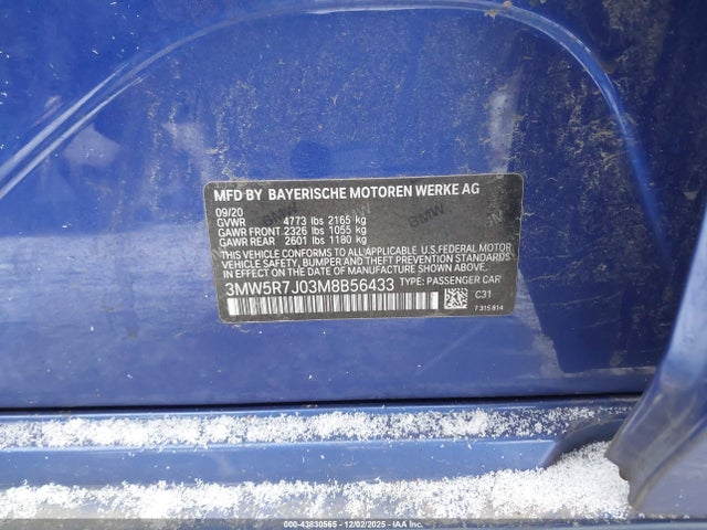 BMW 330i Xdrive 2021 3MW5R7J03M8B56433 Image 9