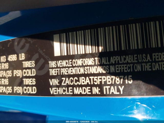 2015 JEEP RENEGADE ZACCJBAT5FPB78715 Photo 8