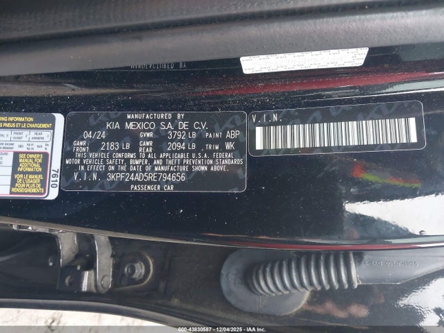 KIA Forte Lxs 2024 3KPF24AD5RE794656 Image 9