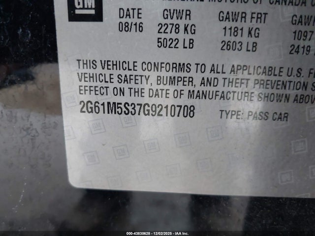 2016 CADILLAC XTS 2G61M5S37G9210708 Photo 8