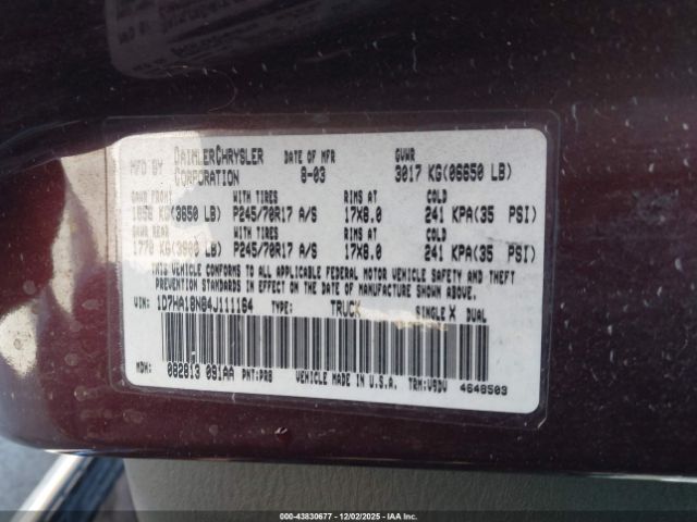 2004 DODGE RAM 1500 1D7HA18N84J111164 Photo 8