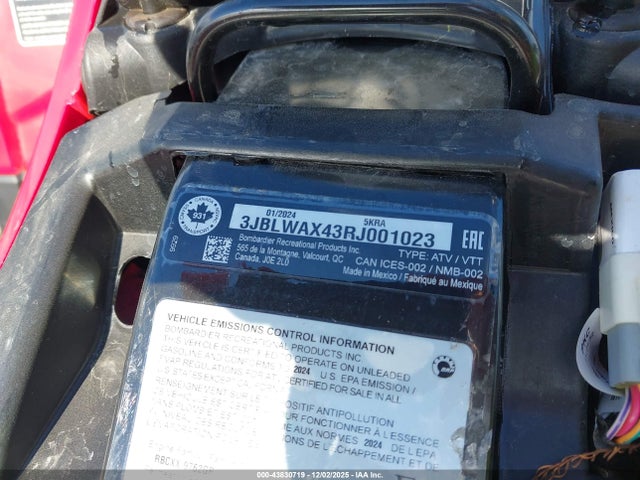 2024 CAN-AM OUTLANDER 3JBLWAX43RJ001023 Photo 9