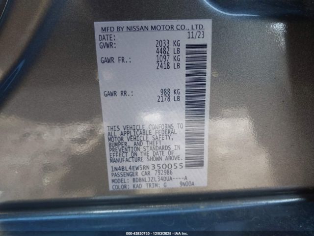 2024 NISSAN ALTIMA 1N4BL4EW5RN350055 Photo 8