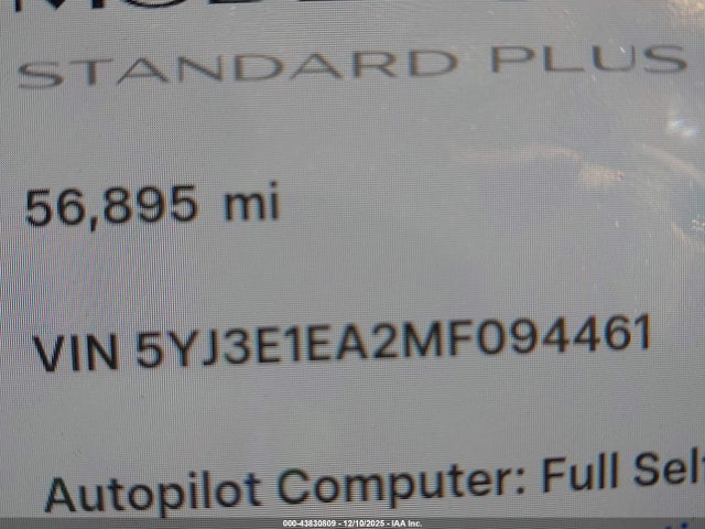 2021 TESLA MODEL 3 5YJ3E1EA2MF094461 Photo 8